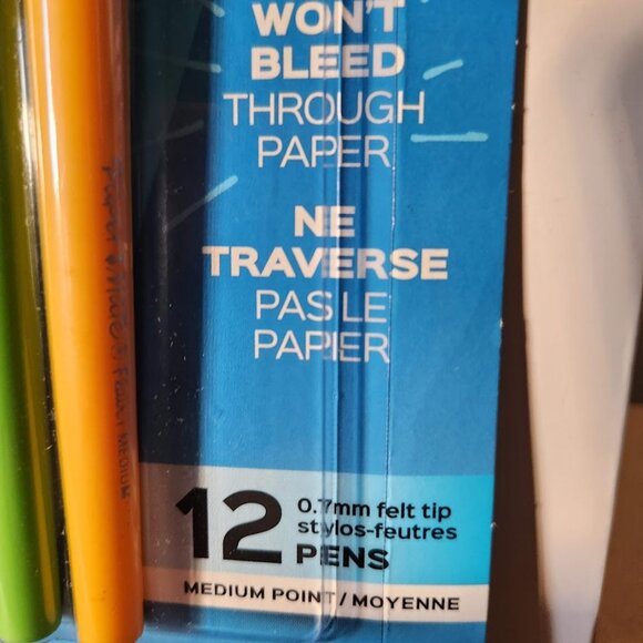 Paper Mate Flair Felt Tip Pens Medium Point (0.7mm) 12 count Markers New Ink col - Picture 11 of 12